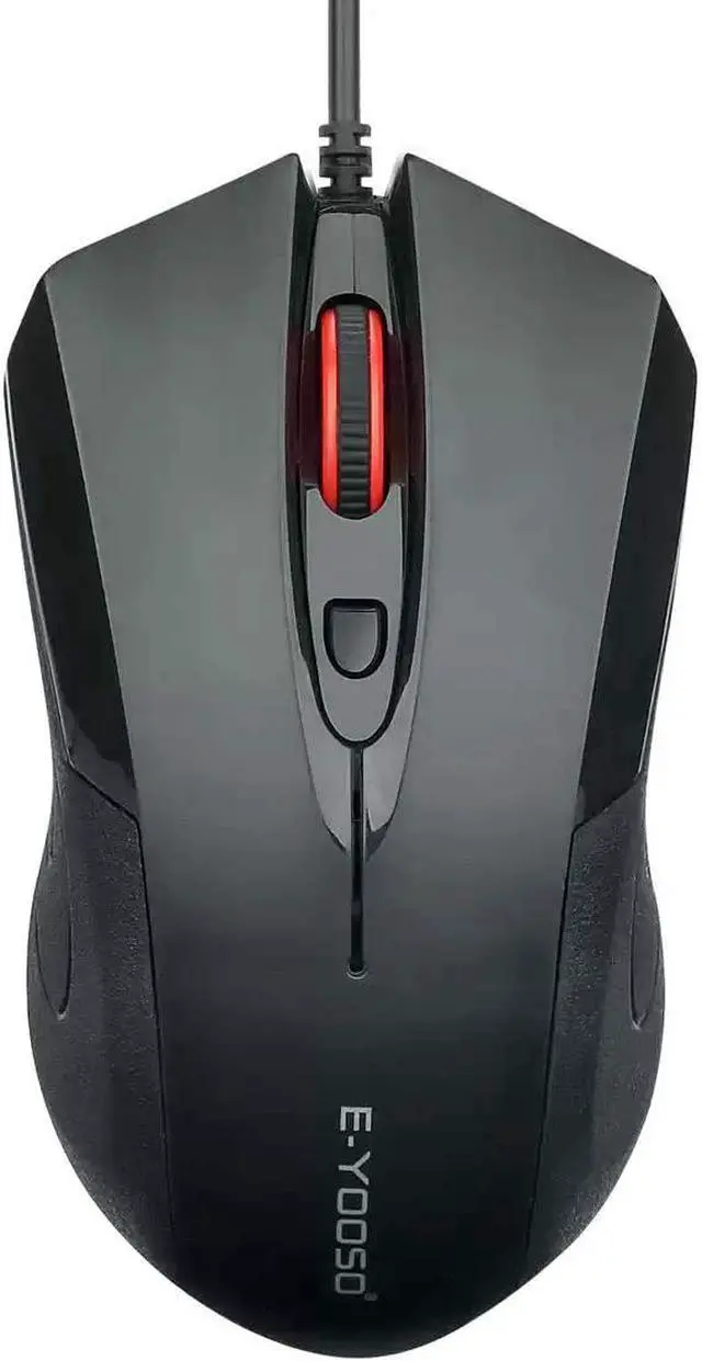 Main image of USB Wired Gaming Mice Adjustable 2000 DPI Optical Sensor Ergonomic Design Mice Mice for PC, Laptop, MacBook Windows 7/8/10/XP Vista Linux, Mouse Weight 100g - Classic Black