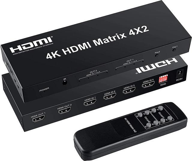 HDMI Switch Splitter 1 in 2 Out Splitter Support 3D 2k HD 1080P