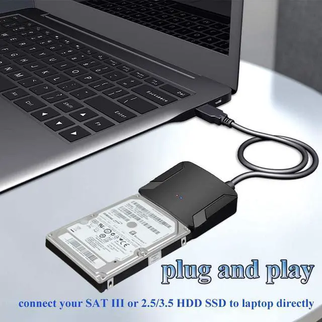 Alt view image 7 of 7 - USB 3.0 to SATA Adapter SATA to USB Cable SATA to USB 3.0 External Converter 5Gbps High Speed Plug and Play Cable USB 3.0 to SATA III Hard Driver Adapter Compatible for 2.5/3.5 Inch HDD SSD