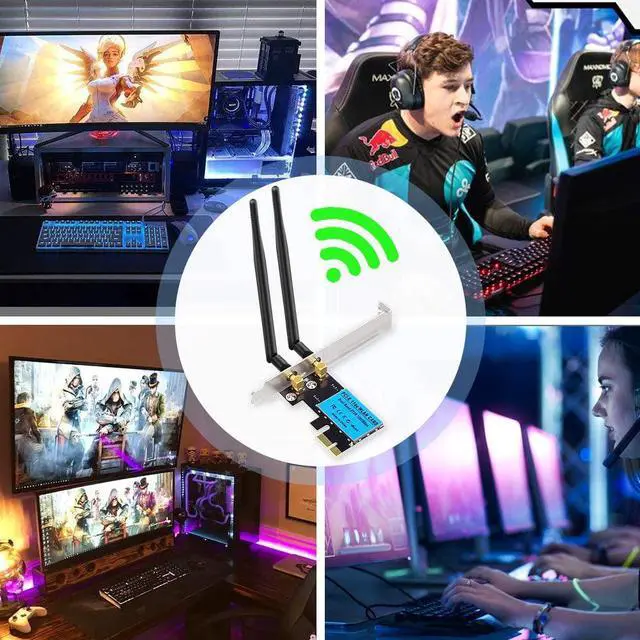 Alt view image 7 of 7 - Wireless PCI Express Network Card, Dual-Band 2.4G/5.8G Wireless Adapter, Desktop Computer Built-in WiFi Adapter AC1200M, PCI-E Wifi Card with 1200Mbps for Windows 10/Windows 8/Windows 7