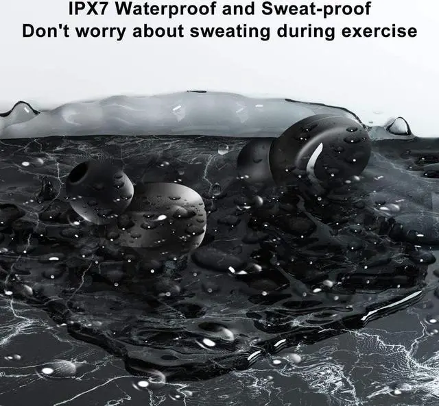 Alt view image 3 of 7 - Bluetooth Ture Wireless Earbuds with Charging Case In-Ear Headphones Pumping Bass Stereo Calls LED Battery Display IPX7 Waterproof CVC8.0 Noise Isolation Built-in Mic Earphones for Sports