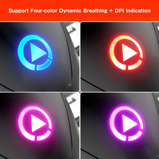 Alt view image 4 of 7 - Gaming Mouse USB Wired, 3200 DPI Adjustable, Silent Mouse Optical LED, 7 Programmable Buttons & 7-Colour Backlit, Grip Ergonomic Optical PC Computer Gaming Mice