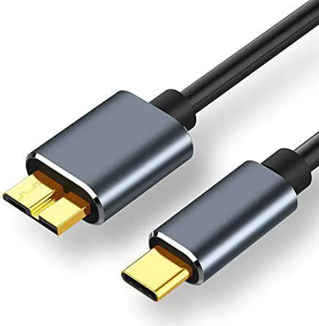 Main image of USB C to Micro B Cable 3.0, Type C to Micro B Hard Drive Cable, Micro B to USB Type C Cable for Toshiba Canvio, Seagate, WD External Hard Drive, Chromebook Pixel and More (1 Pack-6.6ft / 2M)