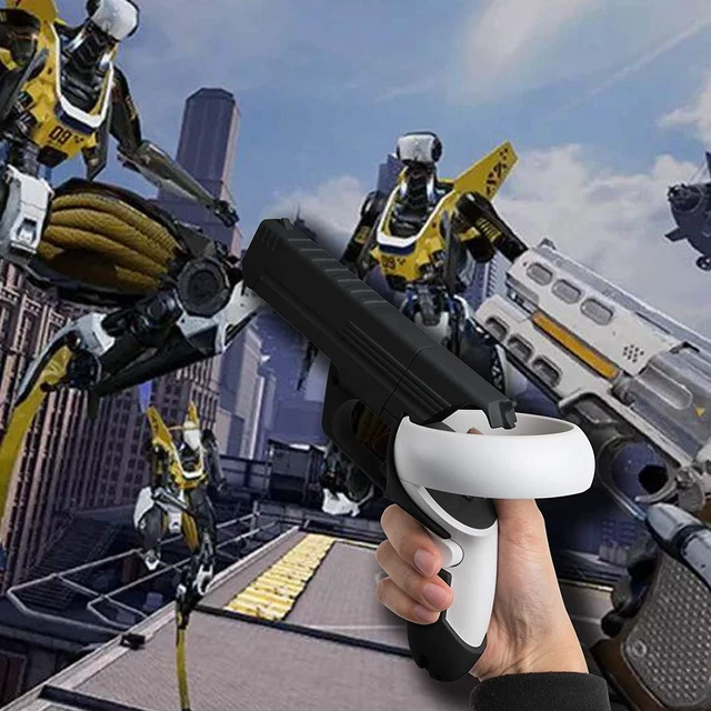 Alt view image 2 of 7 - (1 Pair) Ermorgen VR Controller Gun Case Compatible for Oculus Quest 2, Enhanced FPS Gaming Experience for VR Shooting Games Easy-Install Hard PC Shell Controller Cover