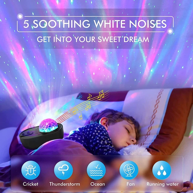 Alt view image 3 of 7 - 3 in 1 Star Galaxy Projector, Night Light Projector Bluetooth Music Speaker, Remote Control & 5 White Noises for Bedroom/Party/Decor, Timer Starry Projector for Kids, Adults