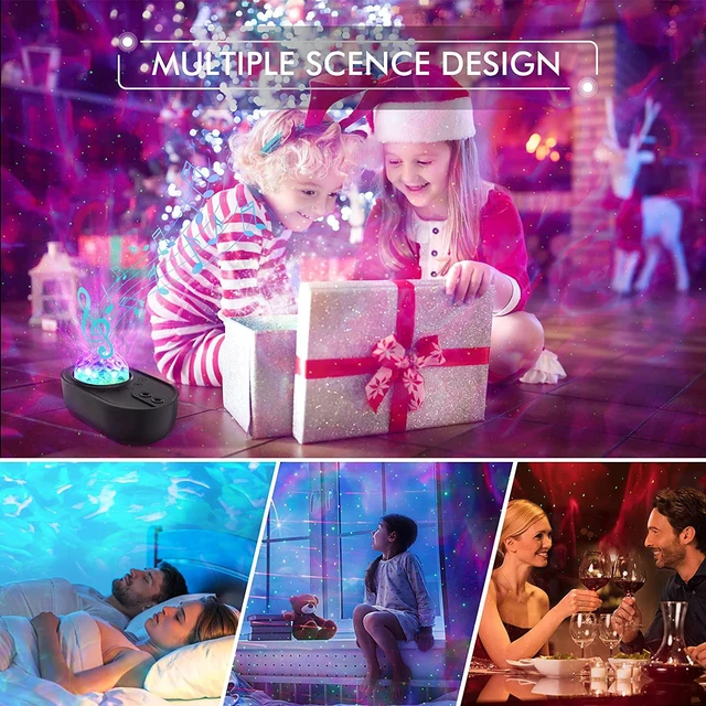 Alt view image 6 of 7 - 3 in 1 Star Galaxy Projector, Night Light Projector Bluetooth Music Speaker, Remote Control & 5 White Noises for Bedroom/Party/Decor, Timer Starry Projector for Kids, Adults