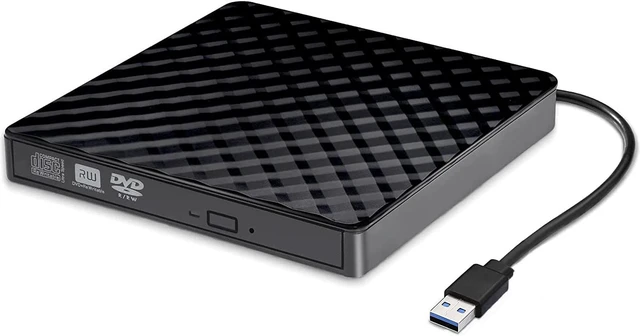 Main image of External CD DVD Drive USB 3.0 Slim Portable CD Reader CD/DVD-RW Burner High Speed Data Transfer Super Drive for Laptop, Desktop, Mac, IOS, Windows 10/8/7 / XP/ Linux/ Vista
