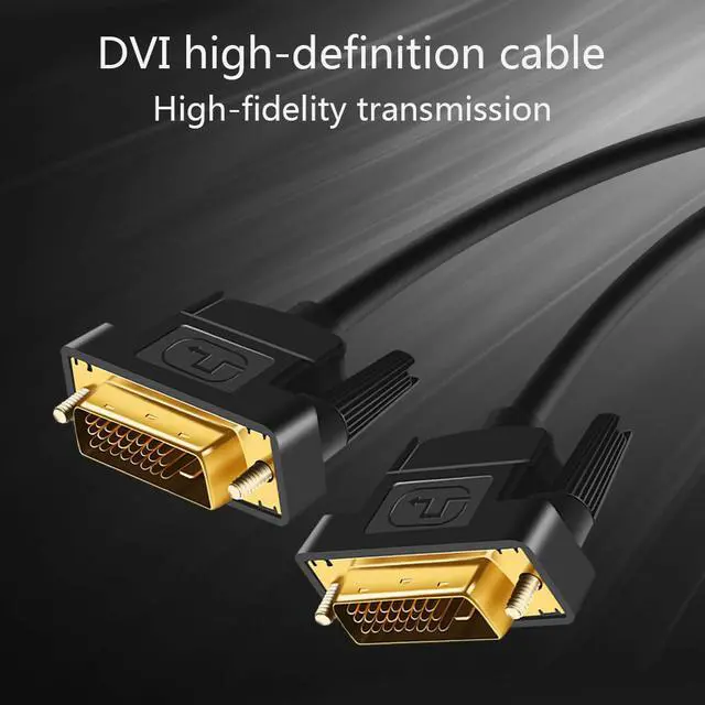 Alt view image 3 of 7 - High Speed DVI to DVI Cable 3ft/1M, Gold Plated Plug DVI-D 24+1 Cable Male to Male Digital Video Monitor Cable,Support 1080P, for Gaming, DVD, HDTV and Projector