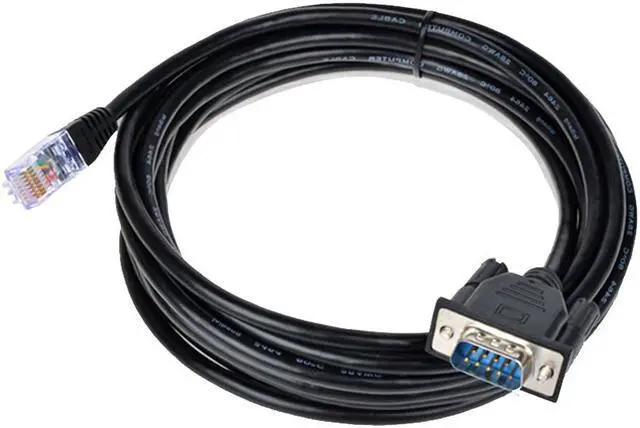 Alt view image 4 of 7 - RJ45 to RS232, DB9 9-Pin Serial Port Male to RJ45 Female Cat5 Ethernet LAN Console 10Ft / 3M
