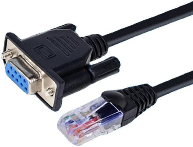 Main image of RJ45 to RS232, DB9 9-Pin Serial Port Female to RJ45 Cat5 Ethernet LAN Console 5FT /1.5M