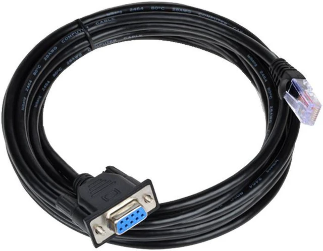 Alt view image 2 of 7 - RJ45 to RS232, DB9 9-Pin Serial Port Female to RJ45 Cat5 Ethernet LAN Console 5FT /1.5M
