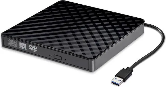 Alt view image 2 of 7 - Portable USB 3.0 External CD DVD Drive, 8X DVD+-R/RW DVD Burner for Acer 5 Nitro Aspire 5 E 15 Inspire E15 Laptop Computer, Super Super Multi 24X CD-RW Writer Black Plaid Pattern