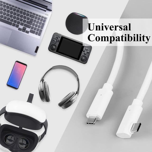 Alt view image 6 of 6 - 16Ft/5M USB 3.2 Gen 1 Quest 2 Link Cable Charger Cord for Meta Oculus Quest 2/1 Gaming PC Steam VR Headset USB C to USB C Virtual Reality Charger Cable 5Gbps Date Transfer Extension Charging Cord