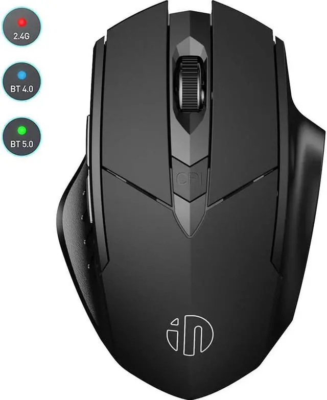 Main image of Bluetooth Wireless Mouse, Silent Rechargeable Bluetooth + 2.4G Wireless Mouse (Tri-Mode: BT 5.0/4.0+2.4G), Ergonomic Portable Mouse Bluetooth for Laptop PC Computer, MacOS, Android, Windows
