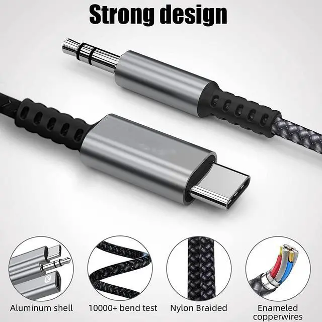 Alt view image 6 of 7 - USB C to 3.5mm Male Headphone Jack Adapter, USB Type C to Male Adapter Dongle Cable Cord Car Headphone Compatible with S-a-m-s-u-n-g Gal-axy S22 S21 S20 Ultra S20+ Note 20,i-P-a-d Pro,Pixel