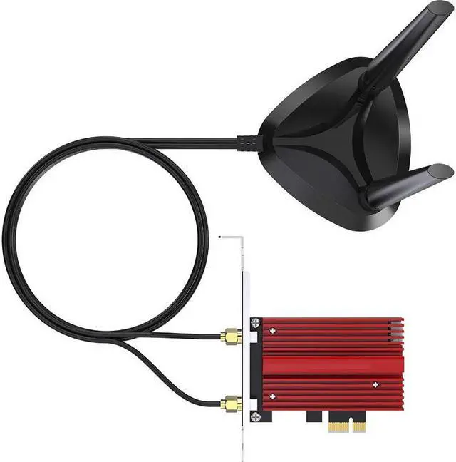 Alt view image 2 of 7 - 3000Mbps Dual Band PCI-E Network Card For AX200NGW PCIE Wifi 6 Card 802.11 ac/ax Bluetooth5.1 Win10 MU-MIMO Desktop AX200 Plus Wireless Adapter for PC Desktop Windows 10