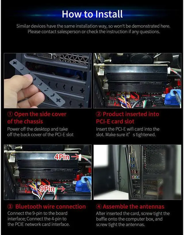 Alt view image 4 of 7 - 3000Mbps Dual Band PCI-E Network Card For AX200NGW PCIE Wifi 6 Card 802.11 ac/ax Bluetooth5.1 Win10 MU-MIMO Desktop AX200 Plus Wireless Adapter for PC Desktop Windows 10