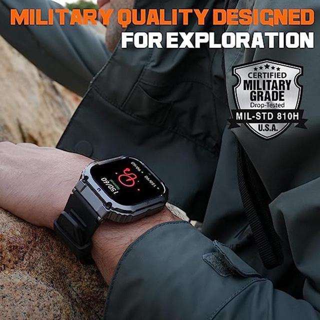 Alt view image 2 of 7 - Men's Smart Watch,100M Waterproof Rugged Military Smartwatch with Bluetooth Call(Answer/Dial Calls) 2-inch Utral Large HD Display 70 Days Extra Long Battery Life, 100+ Sports Modes Fitness Tracker