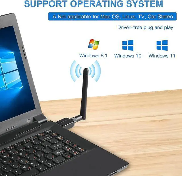 Alt view image 5 of 7 - USB Bluetooth Adapter for PC, Plug and Play Bluetooth 5.3 Dongle, 328FT/100M Long Distance Wireless Transfer USB Bluetooth 5.3 Adapter for Desktop Laptop PC with Windows 11/10/8.1 (Black)