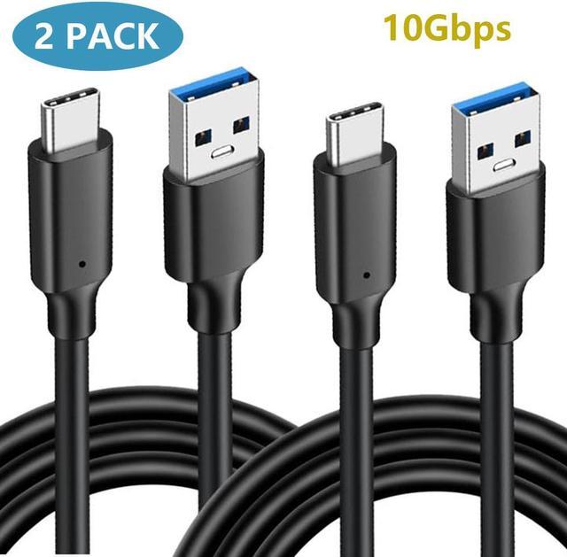 [2 PACK, 3.3FT/1M] USB 3.2 Type A to USB-C Cable 10Gbps, USB 3.2 Gen 2 Type  C Data Cable, 3A 60W QC 3.0 Fast Charging Cable, USB C 3.1/3.2 Cable for
