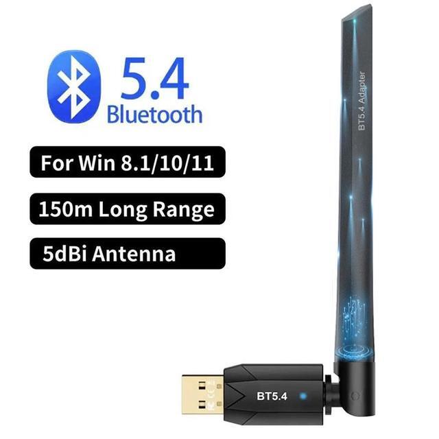 thumbnail image 2 of Hakimonoe Upgraded Bluetooth 5.4 USB Adapter For PC Laptop, Wireless Transmitter Dongle For Windows 11 10 81 7 Desktop Computer Bluetooth Headset Headphones Speaker Keyboard Mice Printer Plug N Play 2 of 13