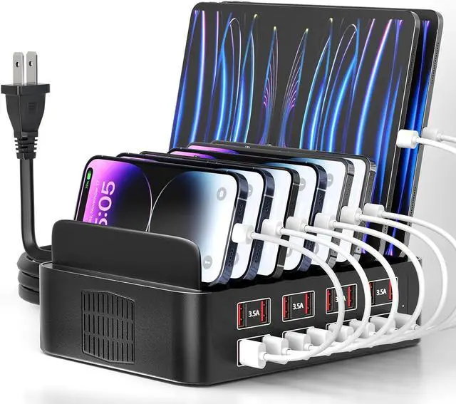 Main image of Hitoor 150W USB Charging Station for Multiple Device, 16 Ports USB Multi Charger Station with Fast Charging, Cellphone Charging Station for A-p-p-l-e Devices Fire Tablets i-P-hone Android Smartphones