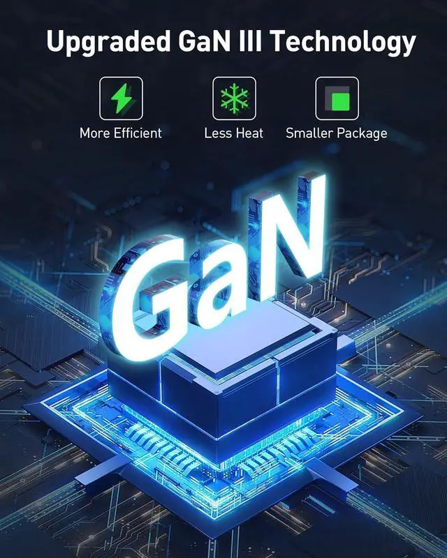 Alt view image 7 of 7 - Hitoor 160W USB C Charger, 6 Ports USB Charger GaN III Fast Desktop Charger with 3 USB-C +3 USB-A, 65W Laptop Power Adapter for Mac-Book Pro/Air, i-Pad, i-P-hone 15/15 Pro Max/15 Plus, Galaxy 24/23