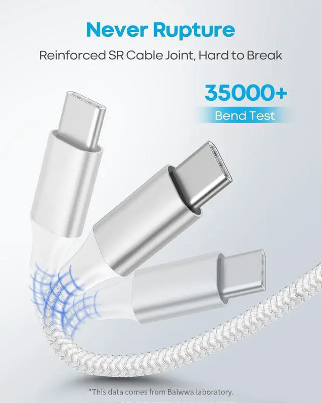 Alt view image 4 of 7 - Hitoor USB C Cable 3.3ft./1M, for iPhone 15/15 Pro/Max/Plus Cable, USB A to USB C Car Play Cord for i-Pad 10th Gen iPad Pro 12.9/11 i-Pad Air 6th /5th /4th Gen Mini 6th Gen, Android Cellphone - 2 Pack