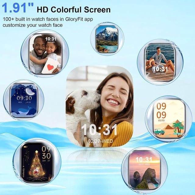 Alt view image 2 of 7 - Hitoor Smart Watch, 1.91" HD Fitness Watch with Make/Answer Call, Activity Trackers, IP68 Waterproof Smartwatch with 110+ Sports, SpO2/Heart Rate/Sleep Monitor, Fitness Tracker for Android/iOS Phones