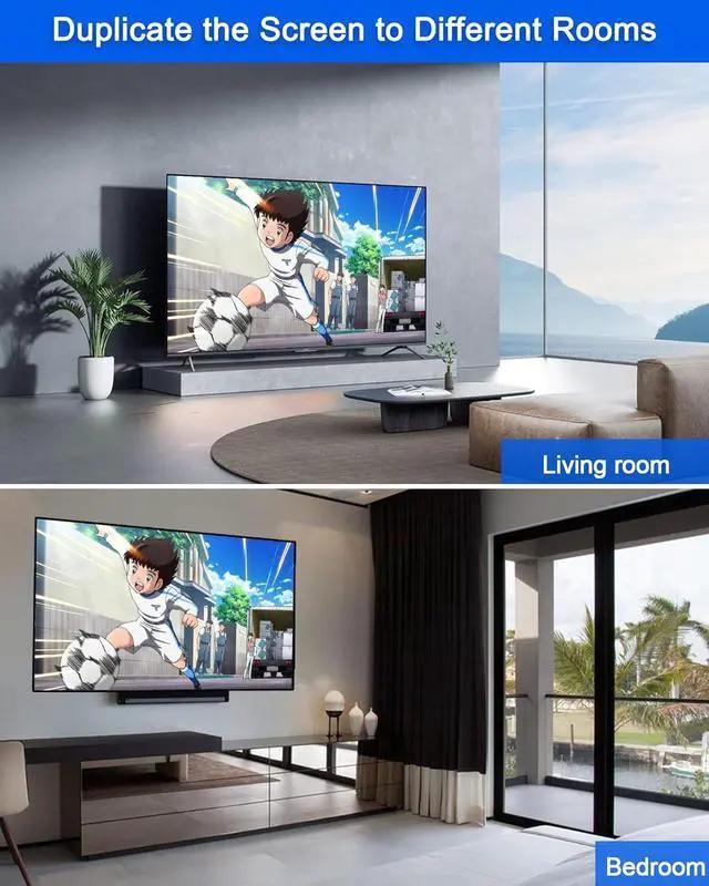 Alt view image 5 of 7 - Hitoor HDMI Splitter 1 in 2 Out, 4K HDMI Splitter for Dual Monitors Supports 3D Full HD 1080P Aluminum HDMI Spliter Dual Monitor HDMI Adapter Compatible for PS4 Fire Stick HDTV(1 Source to 2 Displays)