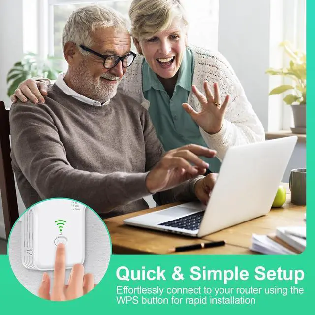 Alt view image 5 of 7 - Hitoor WiFi Extender Signal Booster for Home - 2024 Newest Dual Band Internet Extender WiFi Booster Up to 1200Mbps(11800Sq.Ft) 5Ghz & 2.4Ghz - Easy Set Up WiFi Repeater with Ethernet Port & Ap Mode