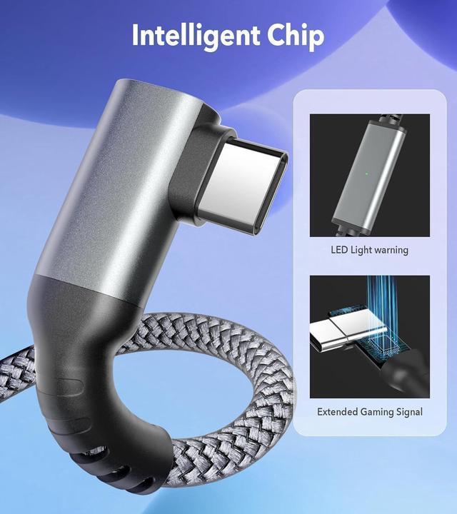 Alt view image 6 of 7 - Hitoor USB A to C VR Link Cable 16FT/5M for Me-ta Quest 3S, Quest 3, for O-culus Quest 2/Pro Accessories, 3 in-1 Link Cable Charging While Playing All Day, with USB C Sufficient Power for VR Headset