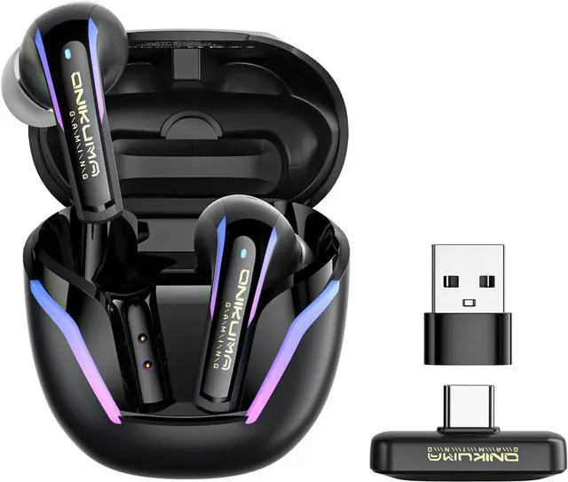 Main image of Hitoor 2.4G Wireless Gaming Earbuds with ENC Mic, 20ms Low-Latency for PS5/4, for Me-ta Quest 3/3S/2, 2.4GHz Bluetooth Dual-Mode Bluetooth Headphones for Phone, Pad, Laptop, Steam Deck, Switch, PC, VR