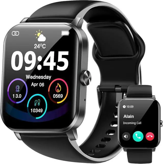 Main image of Hitoor Smart Watch, 1.85"HD Smartwatches for Men, (Answer/Make Calls), Fitness Tracker with 120+ Sport Modes, IP68 Waterproof Fitness Watch, Heart Rate, Sleep, SpO2 Monitor, Smartwatch for Android IOS