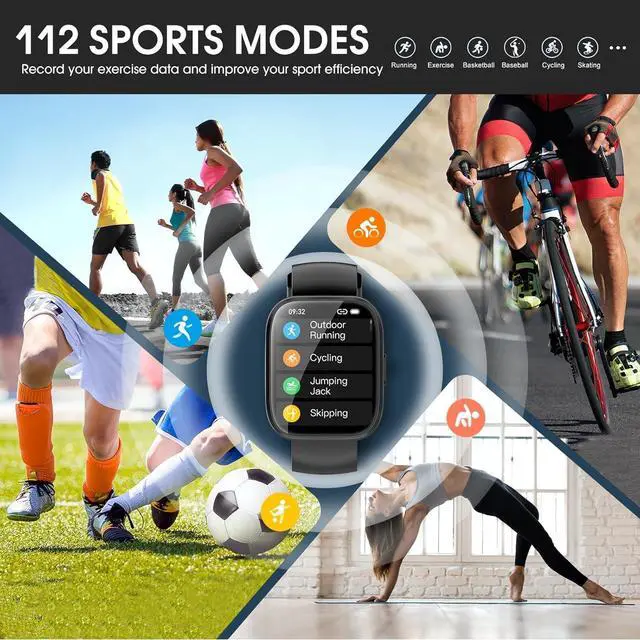Alt view image 4 of 6 - Hitoor Smart Watch (Answer/Make Calls), Smart Watches for Men Women with 1.85" Touch Screen, Step Counter,IP68 Waterproof,112 Sport Modes, Heart Rate/Sleep Monitor Fitness Watch for iOS Android Phones