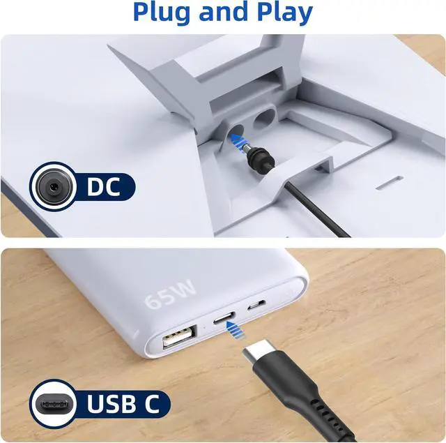 Alt view image 2 of 7 - Hitoor for Starlink Mini Cable 3.3ft./1M, USB C to DC Power Cable Starlink Mini Accessories Type-C to Waterproof Barrel Jack 18AWG Built-in PD E-Mark chip Supports PD 100W Charging