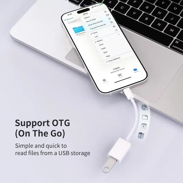 Alt view image 5 of 7 - Hitoor USB C to USB 3.0 Adapter [2 Pack], USB C Male to USB Female OTG Cable Thunderbolt3 to USB Adapter Compatible with Mac-Book Pro/Air, i-Phone 16 Pro Max/16 Plus/16/15, Galaxy S24/S23/S22/S21
