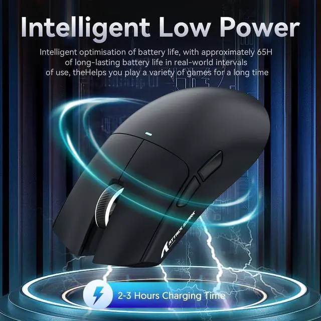 Alt view image 5 of 7 - Hitoor Ultra-Light Triple Mode (Wired, 2.4GHz Wireless & Bluetooth) Gaming Mouse, PAW3311 Optical Sensor, up to 22K DPI 5 programmable Buttons, Magnetic Charging Dock, Gaming Mice for Laptops, PC/Mac