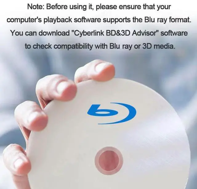 Alt view image 7 of 7 - Hitoor External Blu Ray Drive, BD Player with Read/Write Capability Portable Blu-ray Player with USB 3.0 and Type-C CD/DVD Burner 3D Blu-ray Drive Compatible with Win10 and Mac OS,Drive Blu Ray Player