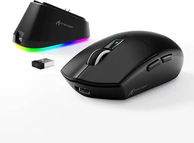 Main image of Hitoor Wireless Gaming Mouse with Magnetic Charging Dock, PixArt PAW3311 Sensor, Tri-Mode Wireless Mouse, BT/2.4G Wireless/Wired Gaming Mouse, 25000 DPI,59g Superlight Gamer Mice for PC/Win/Mac(Black)