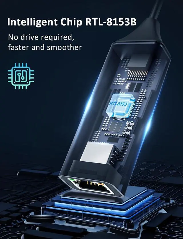 Alt view image 4 of 7 - Hitoor USB C to Ethernet Adapter, 1Gbps RJ45 to USB C Ethernet Network Adapter, Portable Type C to Ethernet Dongle Compatible for Thunderbolt 4/3, MacBook Pro/Air, iPhone 16/15 Pro/Max, iPad, XPS