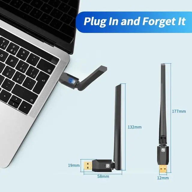 Alt view image 7 of 7 - Hitoor Long Range Bluetooth 6.0 Adapter for PC, Built-in PA for 5dBi High-Gain Wireless USB Dongle for Windows 11/10/8.1 Laptop Desktop, Plug & Pair w/Bluetooth Headphones Speaker Keyboard Mouse