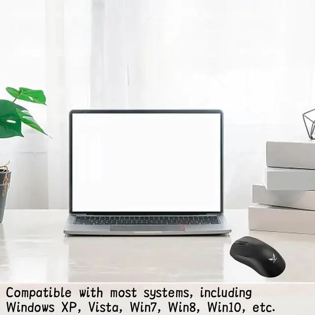 Alt view image 5 of 7 - Hitoor Wireless PC Mouse, 2.4G RF Wireless Mouse, 3 Adjustable DPI 800-1200-1600 dpi, Silent Click, Wireless Mouse, Computer Mice for Laptop Notebook, PC, Computer (Black)