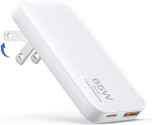 Main image of Hitoor 65W Ultra-Thin Foldable Charging Plug USB-C, Portable Mobile Phone and Laptop Charger, USB-C Wall Multi-Port Charger Outlet Suitable for i-P-hone 15/16/17 Series and Galaxy Series Models