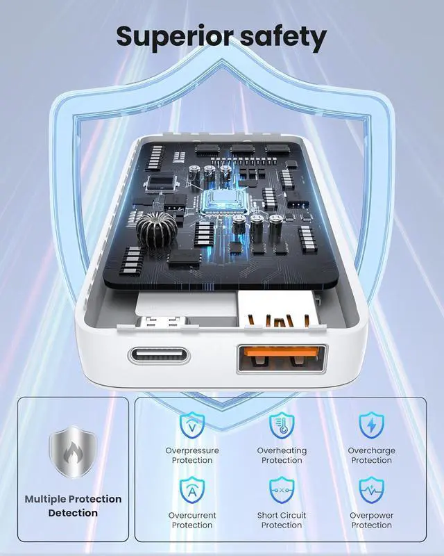 Alt view image 6 of 7 - Hitoor 65W Ultra-Thin Foldable Charging Plug USB-C, Portable Mobile Phone and Laptop Charger, USB-C Wall Multi-Port Charger Outlet Suitable for i-P-hone 15/16/17 Series and Galaxy Series Models