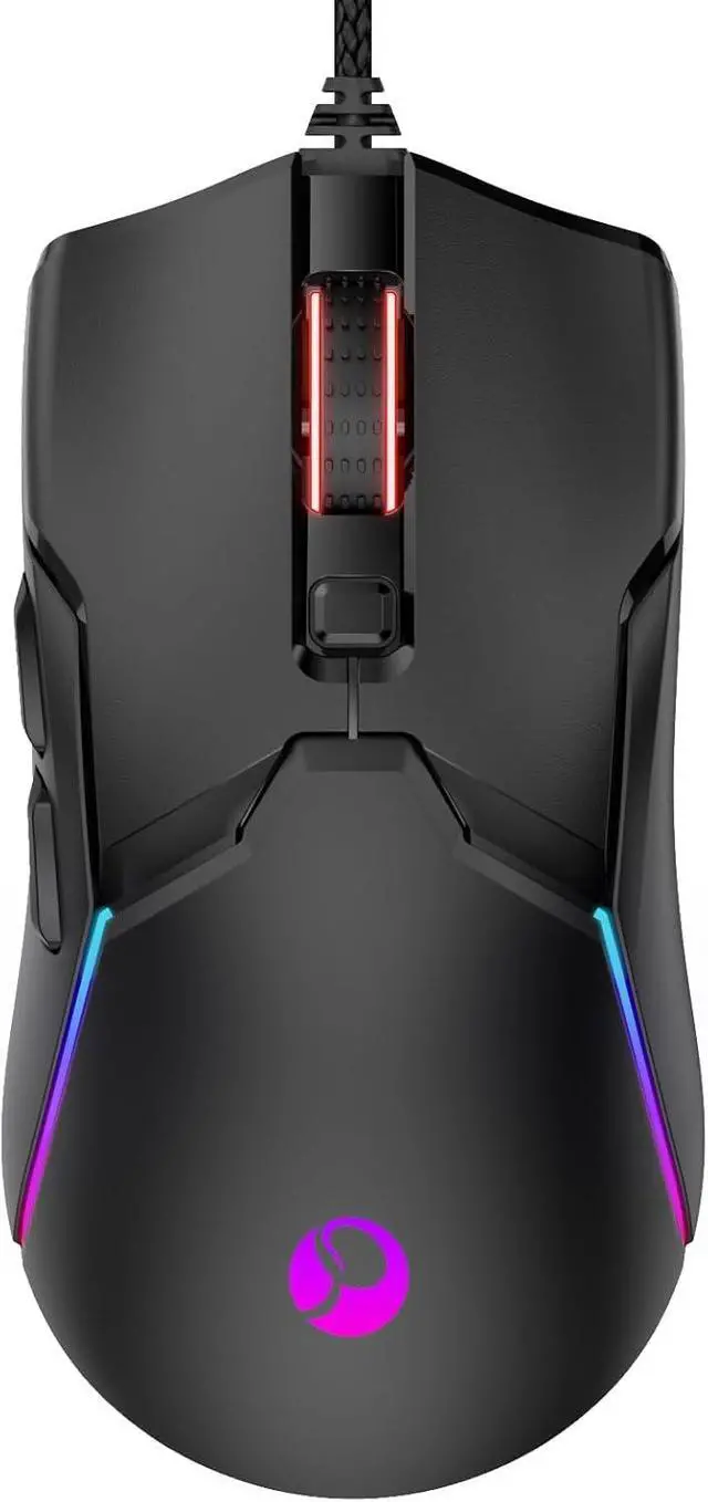 Main image of Hitoor Wired Gaming Mouse, Ergonomic Gaming Mouse, 8000 DPI Optical Gaming Mice with 12 RGB Backlit Modes, 6 Programmable Buttons, DIY Software for PC Gamer & Office