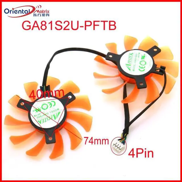 Main image of GA81S2U -PFTB 12V 0.38A 75mm 40*40*40mm 4Pin VGA Fan For ZOTAC GTX660 -2GD5 Graphics Card Fan