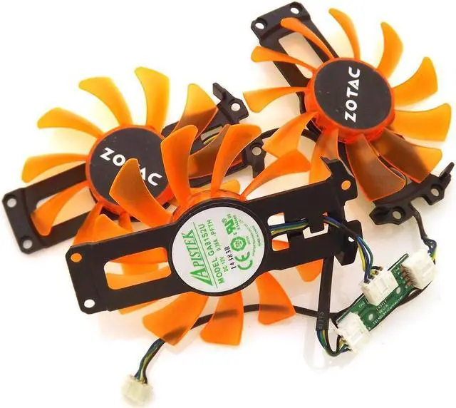Alt view image 2 of 6 - 3pcs/lot GA81S2U 12V 0.38A 4Wire 4Pin VGA Fan For ZOTAC GTX 980-4GD5 AMP HA Graphics Card Cooler Cooling Fan