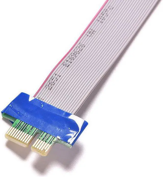 Alt view image 5 of 5 - arrive PCI Express Flex Relocate Cable PCI-E 1X to 1x Slot Riser Card Extender Extension Ribbon for Bitcoin Miner