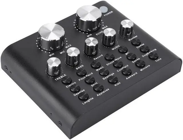 Main image of V8 Live Sound Card Audio External USB Headset Multi-Function Microphone Live Broadcast Computer PC Sound Card-Black